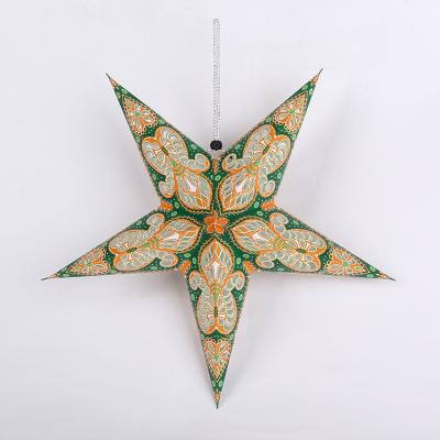 China Christmas Decoration Environment Friendly Warm White Christmas Holiday Paper Star Hanging Star for sale