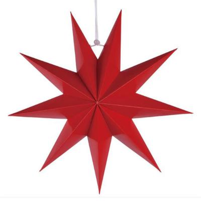 China Warm And Clean Vintage 7 Angles Star Lantern Christmas Decorations 3D Paper Hanging Star For Home And Party for sale