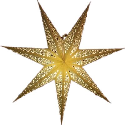 China Simple And Warm Handmade Paper Lantern Star Hollow Cut Hanging Star For Christmas Decoration Ornaments for sale