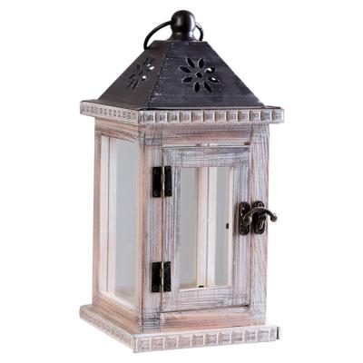 China China Supply Solid Wood Handmade Christmas Candle Holder Solid Wood Candle Lantern for sale