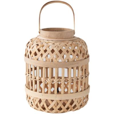 China Eco-Friendly Design Latest Handmade Candle Holder Wooden Candle Lantern for sale