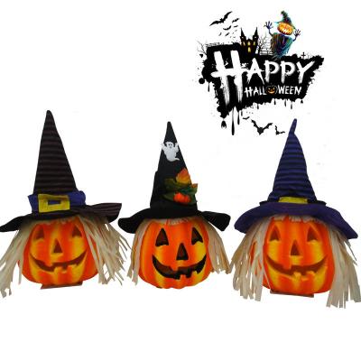 China Cute Led Resin Party Supply Large Candle Light Halloween Pumpkin Lantern Decoration for sale