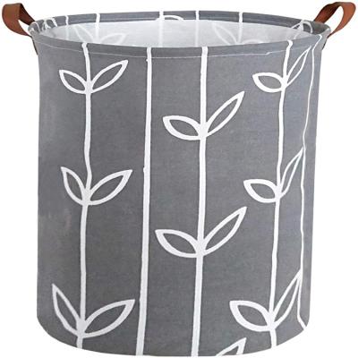 China Large Waterproof Foldable Handles Canvas Hamper For Kids Room Toy Laundry Hamper for sale