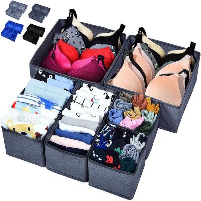 China Foldable Closet Dresser Drawer Clothes Sock Underwear Organizer Machine Washable Closet Viable Drawer Dividers for sale