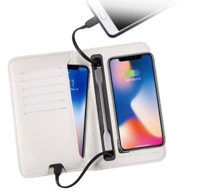 China Wireless Charging Wireless Power Bank With Multifunctional Wallet Fast Charger for sale