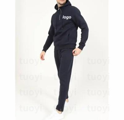 China Breathable Wholesale High Quality Hoodies Tracksuits Cotton Tracksuits For Men Custom Logo Men's Casual Tracksuit For Unisex for sale