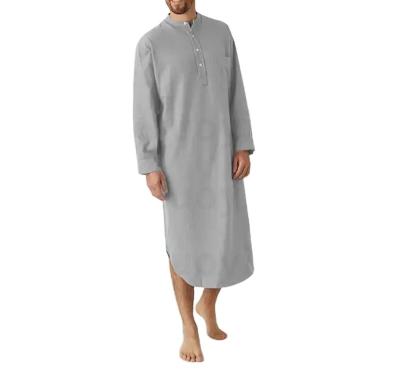 China Other TUOYI Custom New Style Yarn Dyed Nightgown Nightshirt For Men for sale