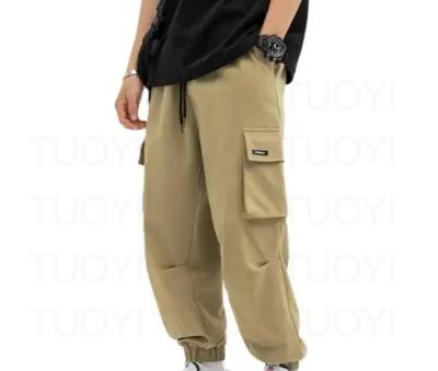 China Other TUOYI plus size stylish streetwear custom hip hop long pants cargo track baggy pants men for sale