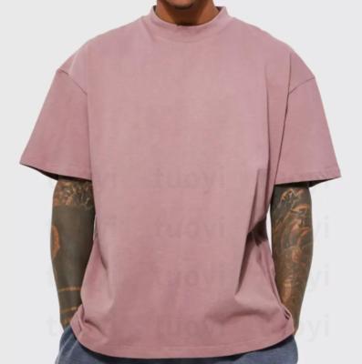 China Other Washed Vintage Drop Shoulder Basic Plain Custom Blank All Over Print Organic Cotton Oversized Heavyweight T-Shirt for sale