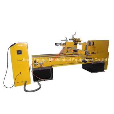 China CNC Wood Turning Broaching Engraving Machine with Single Axis Double Blades for sale