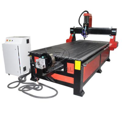 China 4*8 Feet 4 Axis Wood CNC Router with Underneath Rotary Axis/Mach3 Control for sale