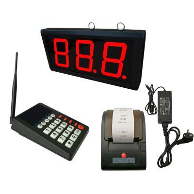 China Large Queue Maintenance Schedule System 3 Digit Number Display Receiver With Number Ticket Thermal Printer 160*118*60mm for sale