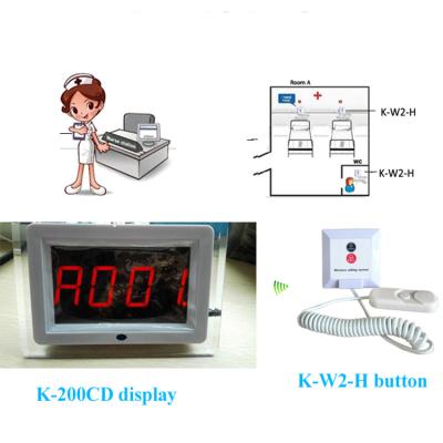 China Hospital Wireless Nurse Call Intercom System Best Price For Nurse Call Devices K-200CD+K-W2-H 225*165*40mm for sale