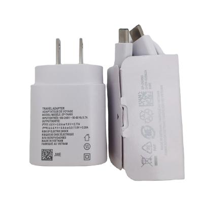 China Mobile Phone Size Quality US EU Plug TA800 25 Watt PD USB-C Travel Adapter Home Super Fast Charging Charger For Samsung S20 Note 20 S21 for sale