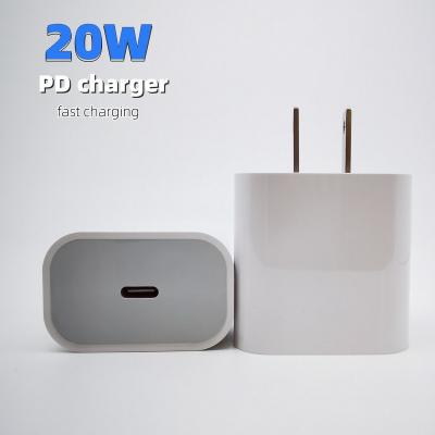 China Wholesale High Quality Mobile Phone For iPhone Charger 20W Plug In PD USB-C Power Fast Charging Adapter For Apple Charger For iPhone 13 14 for sale