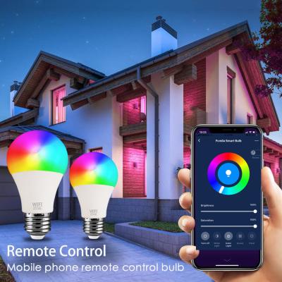 China Indoor app control led smart bulb A19/A60 multicolor smart wifi smart bulb E26 Dimmable smart bulbs for sale