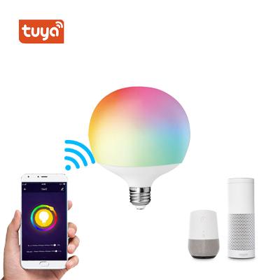 China Amazon Alexa Google Home Factory Wholesale Variable Color Wifi Control Smart Home Lighting E27 Led Bulb 15W G120 for sale