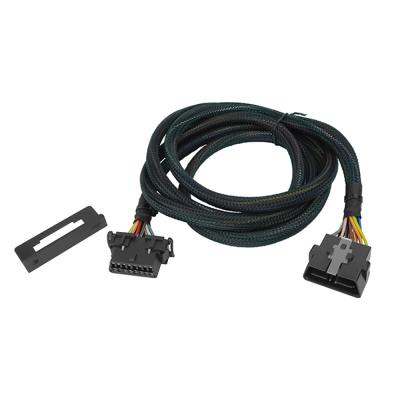 China All Car Factory 16pin Male To Female OBD2 OBDII Cable With Underdash Bracket for sale