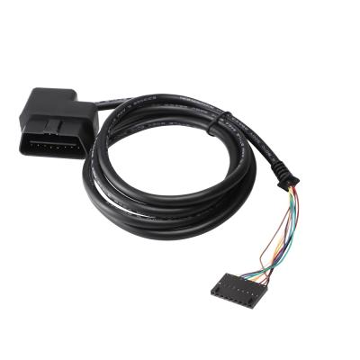 China Universal Cars OBDII Male Left Bend To 2.54 10Pin OBDII OBD2 OBD To 2.54 Car Diagnostic Test Cable For VGA Interface DIY Diagnostic Programming for sale