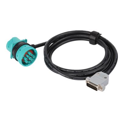 China Universal Cars DB15 Pin Male To J1939 Type2 Male / Female SAE J1939 9 Pin Adapter Cable For Transport Equipment By Telematics, Fleet Management Or for sale