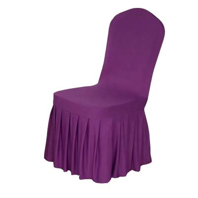 China Elegant Stretchable Skirt Spandex Fabric Chair Cover for Banquet Chair, Spandex Chair Covers for Events for sale