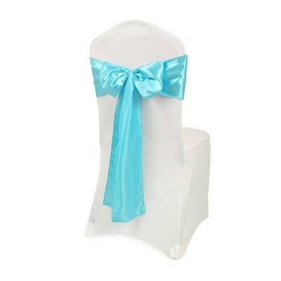 China Easy To Clean Satin Chair Sashes Bow Sash For Wedding And Event Supplies Party Decoration Chair Cover Sash for sale