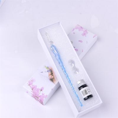 China Creative Vintage Pen Promotional Gifts Crystal Pen Logo Glass Metal Ballpoint Pen Customized Luxury for sale