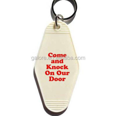 China 5,000 styles in our factory for you choose. White Customized GKT404 White Plastic Motel Keytag for sale