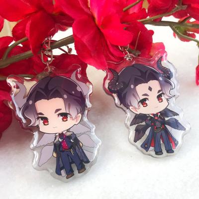 China Hot Selling Suvenir Gift Anime Custom Figure Phone Acrylic Pendant Key Chain Key Chain For Party Gift Demon Slayer for sale