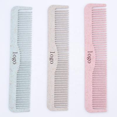 China Custom Logo Travel Comb Promotion Biodegradable Straw Styling Comb Personalized Small Pocket Comb for sale