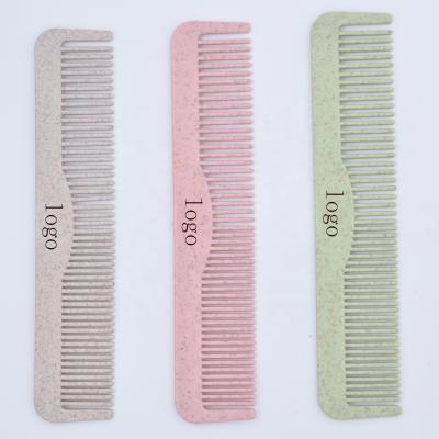 China Personalized Biodegradable White Straw Wedding Comb Pocket Comb Travel Beard Comb Custom Promotion White for sale