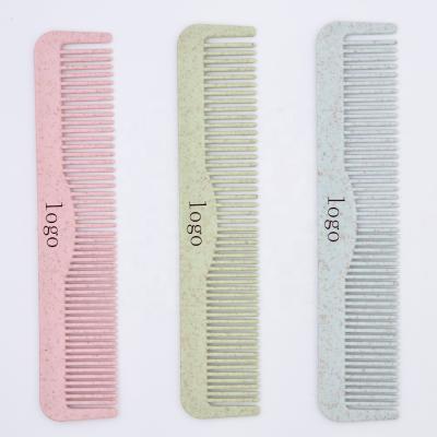 China Custom Travel Haircut Comb Promotion Wheat Straw Pocket Comb Personalized Biodegradable Pocket Straw Comb for sale