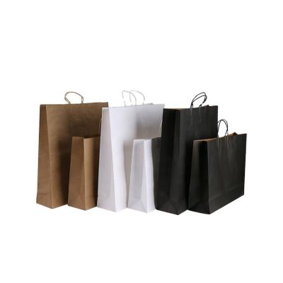 China Fashion Recyclable Custom Eco - Friendly Gift Kraft Paper Shopping Bags With Logo Printed for sale