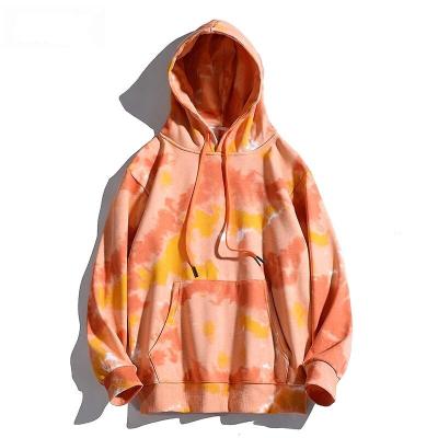 China Winter Breathable 100% Cotton Oversized Tie Dye Hiphop Hoodie Unisex Women Hoodies for sale