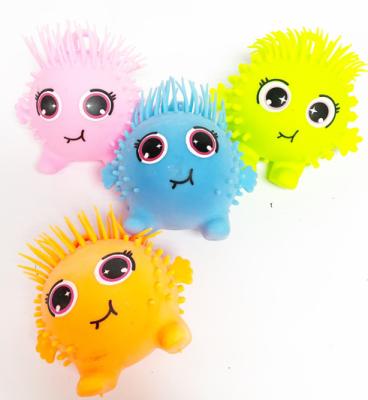 China 100g mini furry cute toy tpr soft toy for kids squeeze toy trigger ball for sale