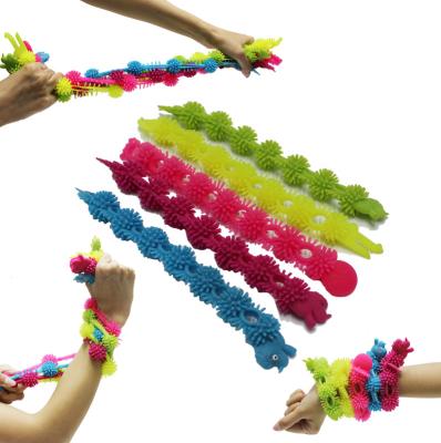 China Wholesale Eco-Friendly String Eco-Friendly Furry Stretchy Bracelet Animal Novelty TPR Decompression Restless Person Sensory Toys For Kids Anti Effort Restless Person Noodle for sale