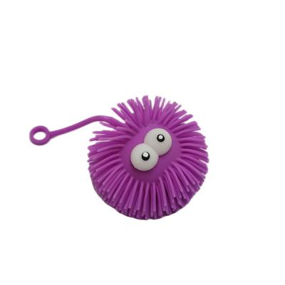 China Amazon Durable Hot Sale TPR Eye Squeeze Squeeze Ball Flasher Toys Great For Kids Anti-stress Yo-yo Ball Promotional Toys for sale