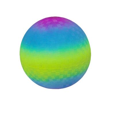 China Promotional Ball Toy Colorful Neon Outdoor and Indoor 8.5inch Kids Play PVC Toy Rainbow Balls for sale