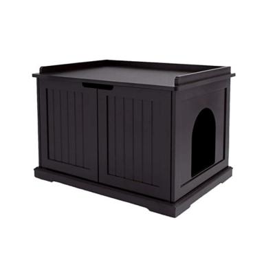 China Durable Wood Cat Litter Box Enclosure Soft Fashion Elegant Simple Luxurious Eco-Friendly Sustainable Design for sale