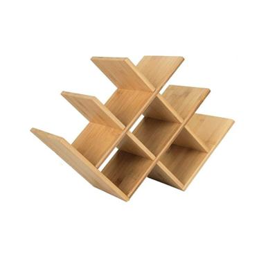 China Exquisite Durable Wooden Barrel Wine Rack (Size) Geometric Design Adjustable Modern Ecological Natural Light for sale