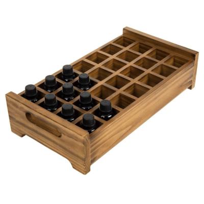 China Exquisite Durable Rustic Multi Functional Wooden Desktop Aromatherapy Storage Racks China Farmhouse Essential Oil for sale