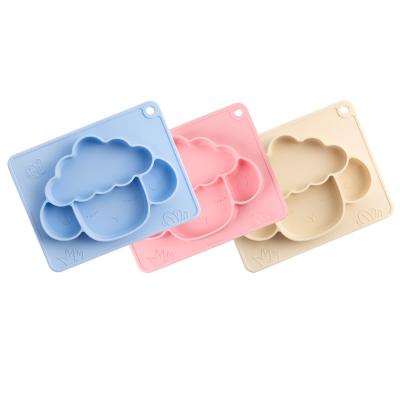 China Suction Anti-Slip Children's BPA Free Shopping Saucer Tableware Silicon Dish Sheep Shape Baby Silicone Dish for sale