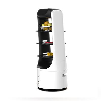 China Super Multi-Layer Smart Lift Robot Zero Touch Hotel Delivery Food Delivery Robot For Restaurant / Hotel for sale