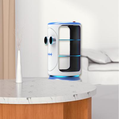 China Multiple Dishes Restaurant Food Delivery Robot Intelligence Board One Time Hotel Delivery Robot for sale