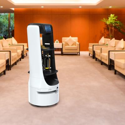 China Hotels Restaurant Delivery Robot 7inch Display Food Server Intelligent Dinning Robot Delivery Robot for sale