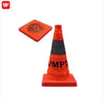 China Easy take and storage led lightweight collapsible traffic cone for sale