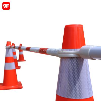 China Lightweight and Extremely Portable Retractable Traffic Cone Bars Traffic Cone Post for sale