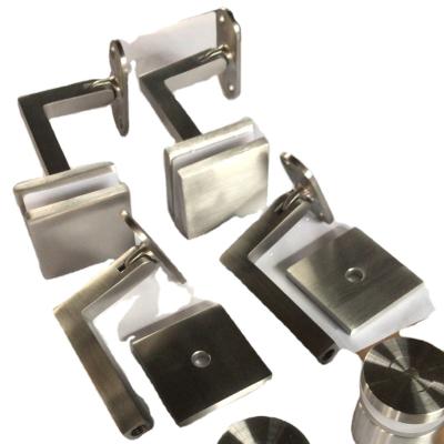 China LS 304 Stainless Steel 316 Stainless Steel Modern Square Stair Railing Glass Frames Stair Railing Fittings/Hardware for sale