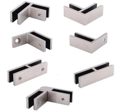 China OEM 316 304 Balcony Easy Installation Wholesale Clamps Stainless Steel Glass Clips For Stainless Steel Stair Glass Railing for sale