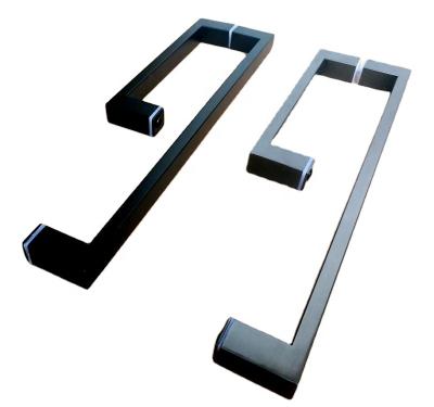 China High Quality Modern Black Square Tube Glass Shower Door Handles For Towel Handle for sale